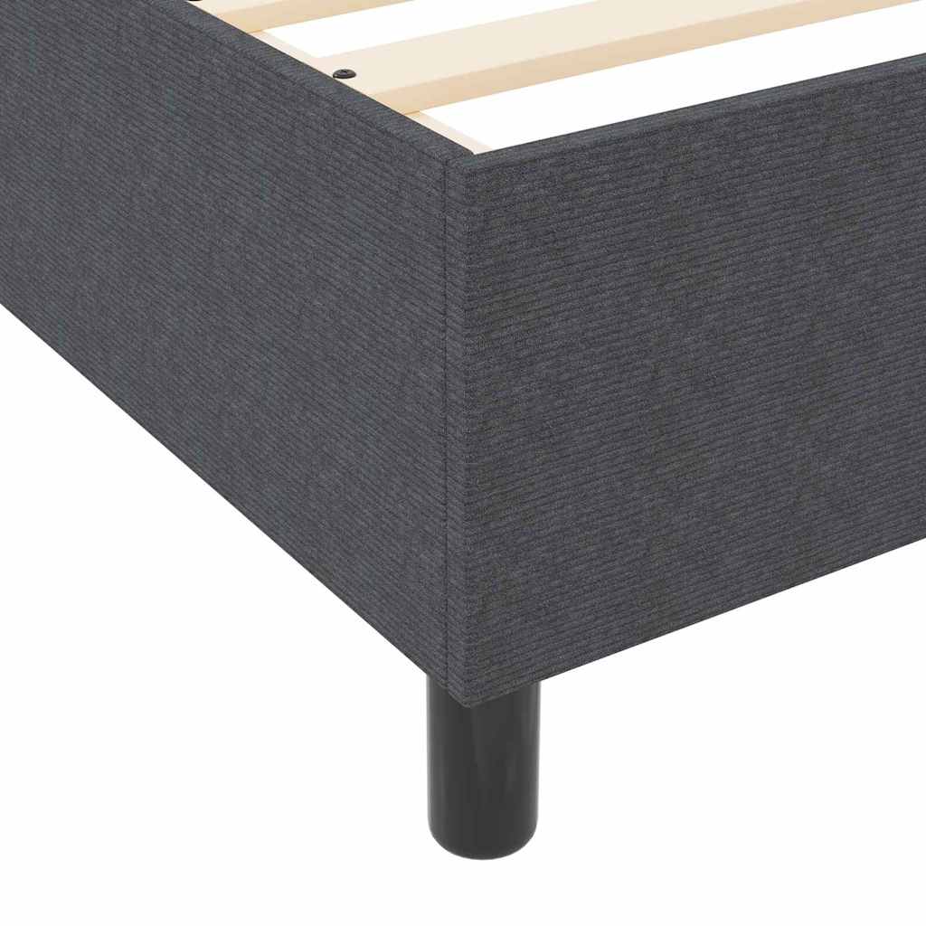 Boxspringbed Donkergrijs en Wit 120 x 190 cm Katoen Stof is nu te koop bij PeponiXL, paradijselijk wonen!