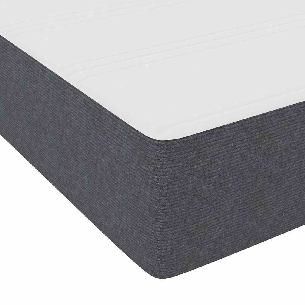Boxspringbed Donkergrijs en Wit 120 x 190 cm Katoen Stof is nu te koop bij PeponiXL, paradijselijk wonen!