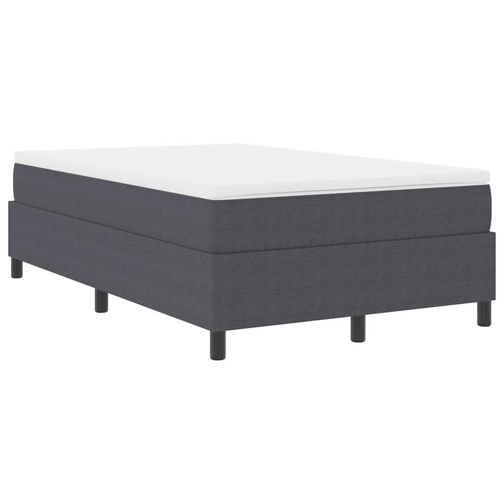 Boxspringbed Donkergrijs en Wit 120 x 190 cm Katoen Stof is nu te koop bij PeponiXL, paradijselijk wonen!