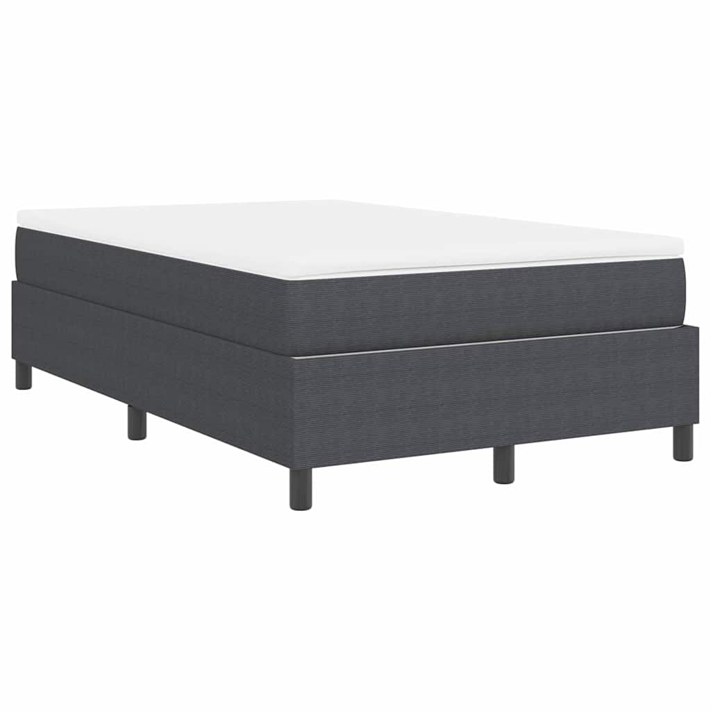 Boxspringbed Donkergrijs en Wit 120 x 190 cm Katoen Stof is nu te koop bij PeponiXL, paradijselijk wonen!