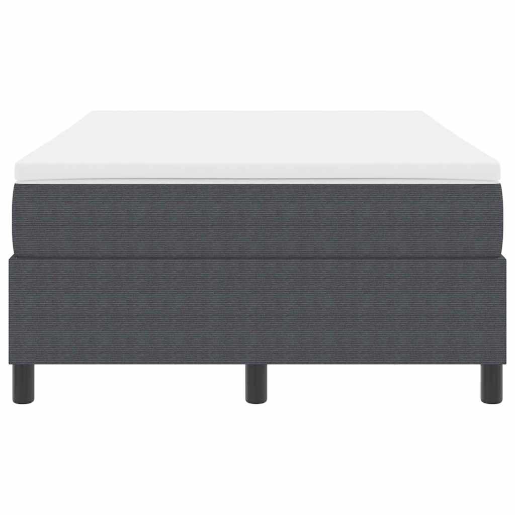 Boxspringbed Donkergrijs en Wit 120 x 190 cm Katoen Stof is nu te koop bij PeponiXL, paradijselijk wonen!