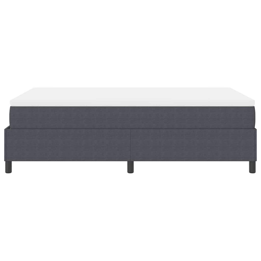 Boxspringbed Donkergrijs en Wit 120 x 190 cm Katoen Stof is nu te koop bij PeponiXL, paradijselijk wonen!