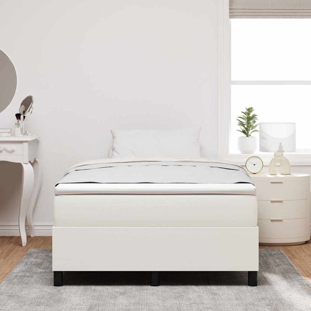 Boxspringbed Crème en Wit 120 x 200 cm Katoen Stof is nu te koop bij PeponiXL, paradijselijk wonen!