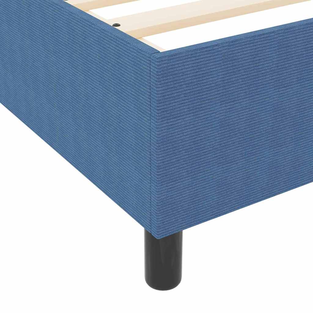 Boxspringbed Blauw en Wit 140 x 190 cm Katoen Stof is nu te koop bij PeponiXL, paradijselijk wonen!
