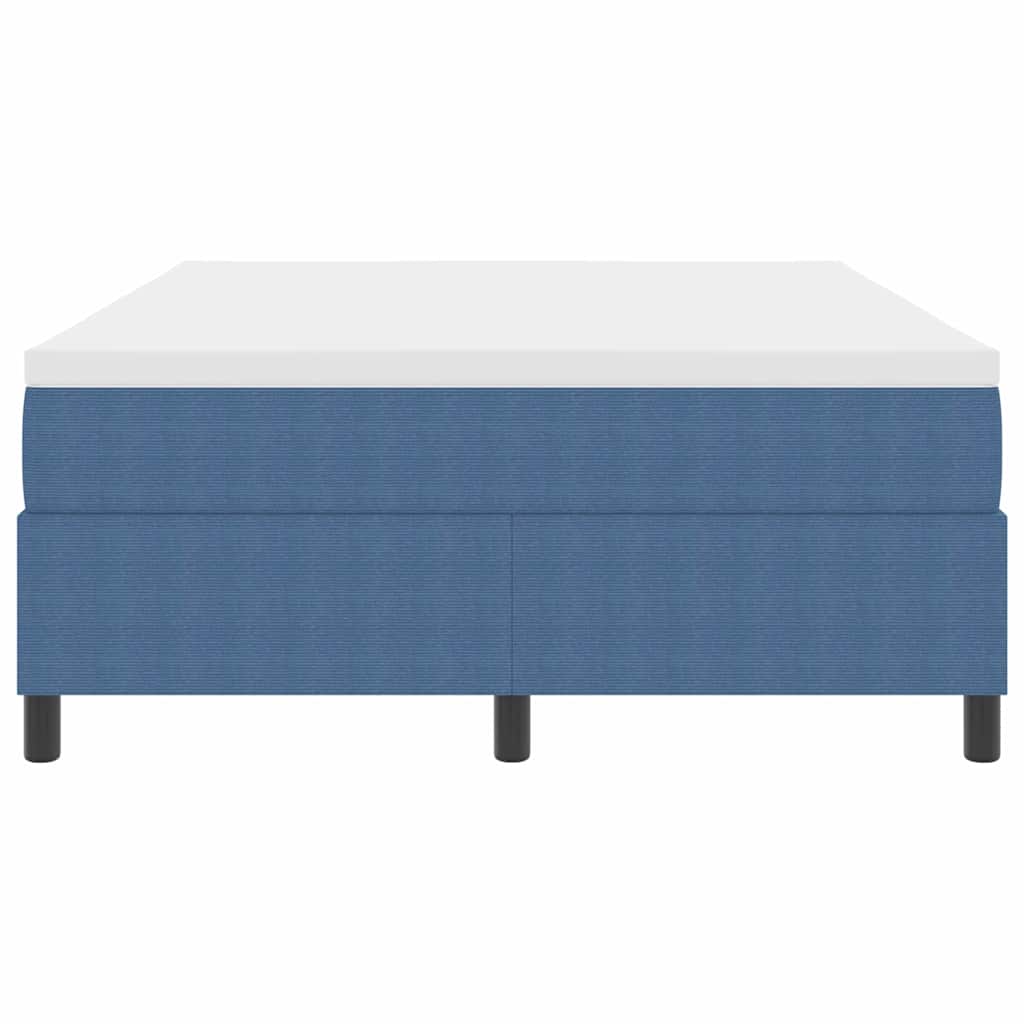 Boxspringbed Blauw en Wit 140 x 190 cm Katoen Stof is nu te koop bij PeponiXL, paradijselijk wonen!