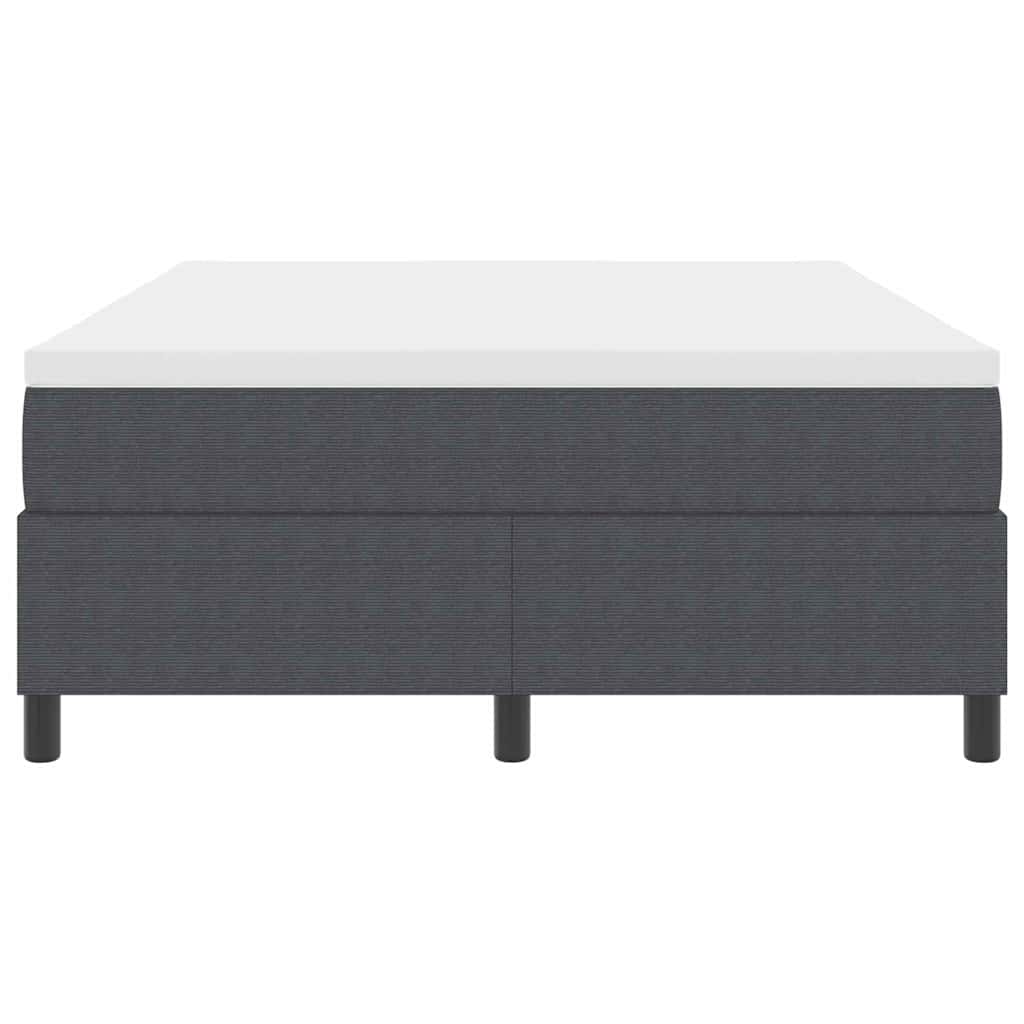 Boxspringbed Donkergrijs en Wit 140 x 200 cm Katoen Stof is nu te koop bij PeponiXL, paradijselijk wonen!