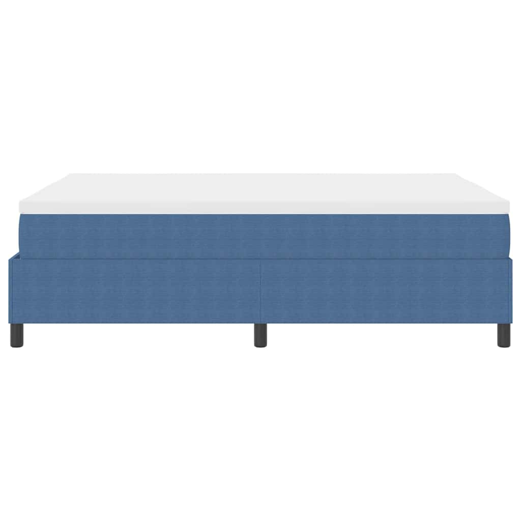 Boxspringbed Blauw en Wit 140 x 200 cm Katoen Stof is nu te koop bij PeponiXL, paradijselijk wonen!