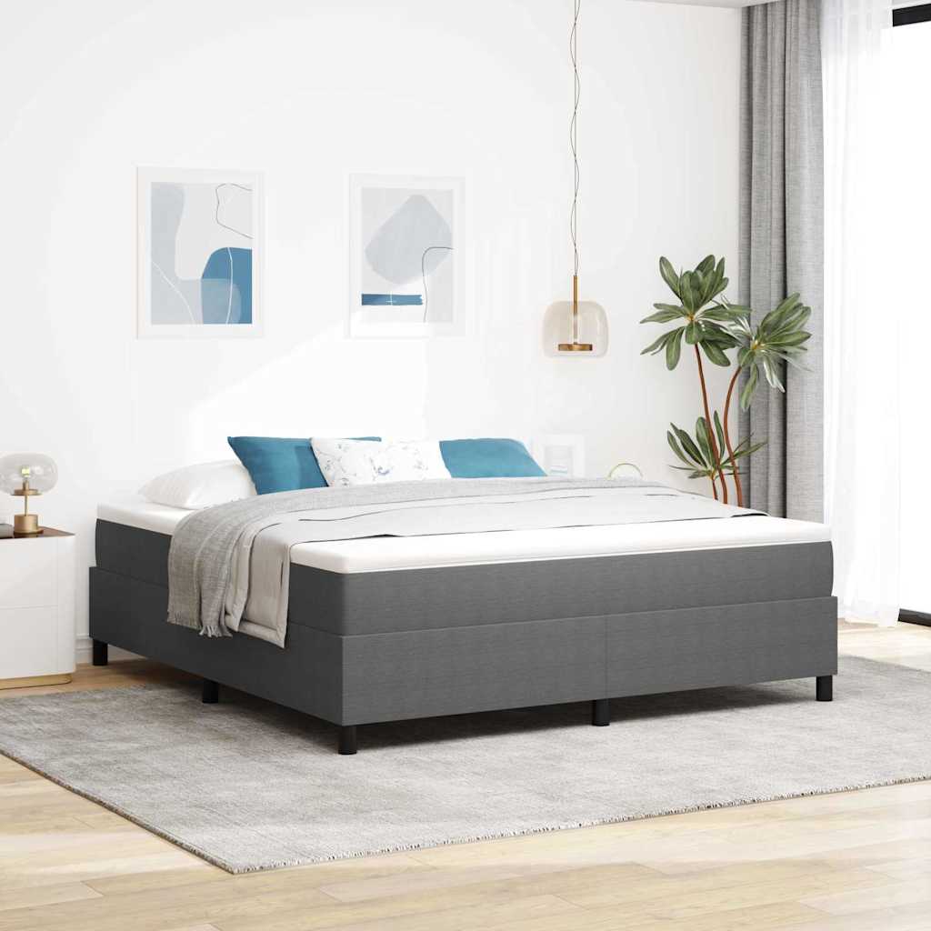Boxspringbed Lichtgrijs en wit. 180 x 200 cm Katoen Stof is nu te koop bij PeponiXL, paradijselijk wonen!