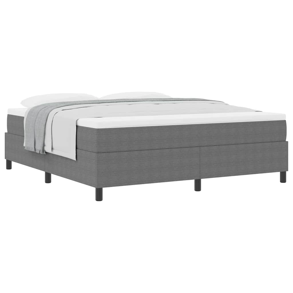 Boxspringbed Lichtgrijs en wit. 180 x 200 cm Katoen Stof is nu te koop bij PeponiXL, paradijselijk wonen!