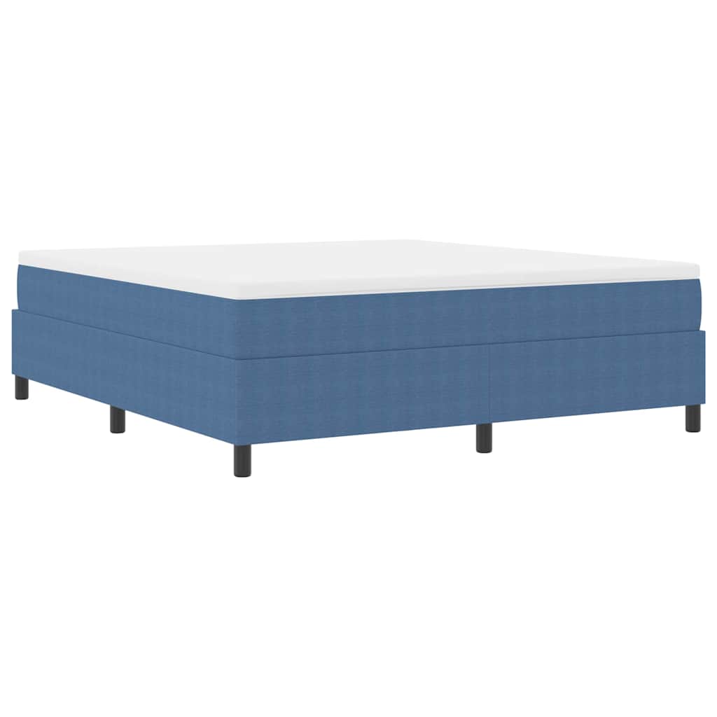 Boxspringbed Blauw en Wit 180 x 200 cm Katoen Stof is nu te koop bij PeponiXL, paradijselijk wonen!