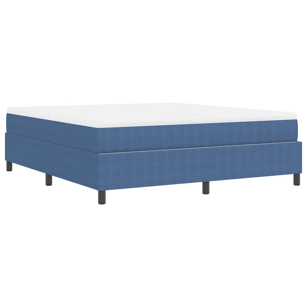Boxspringbed Blauw en Wit 180 x 200 cm Katoen Stof is nu te koop bij PeponiXL, paradijselijk wonen!