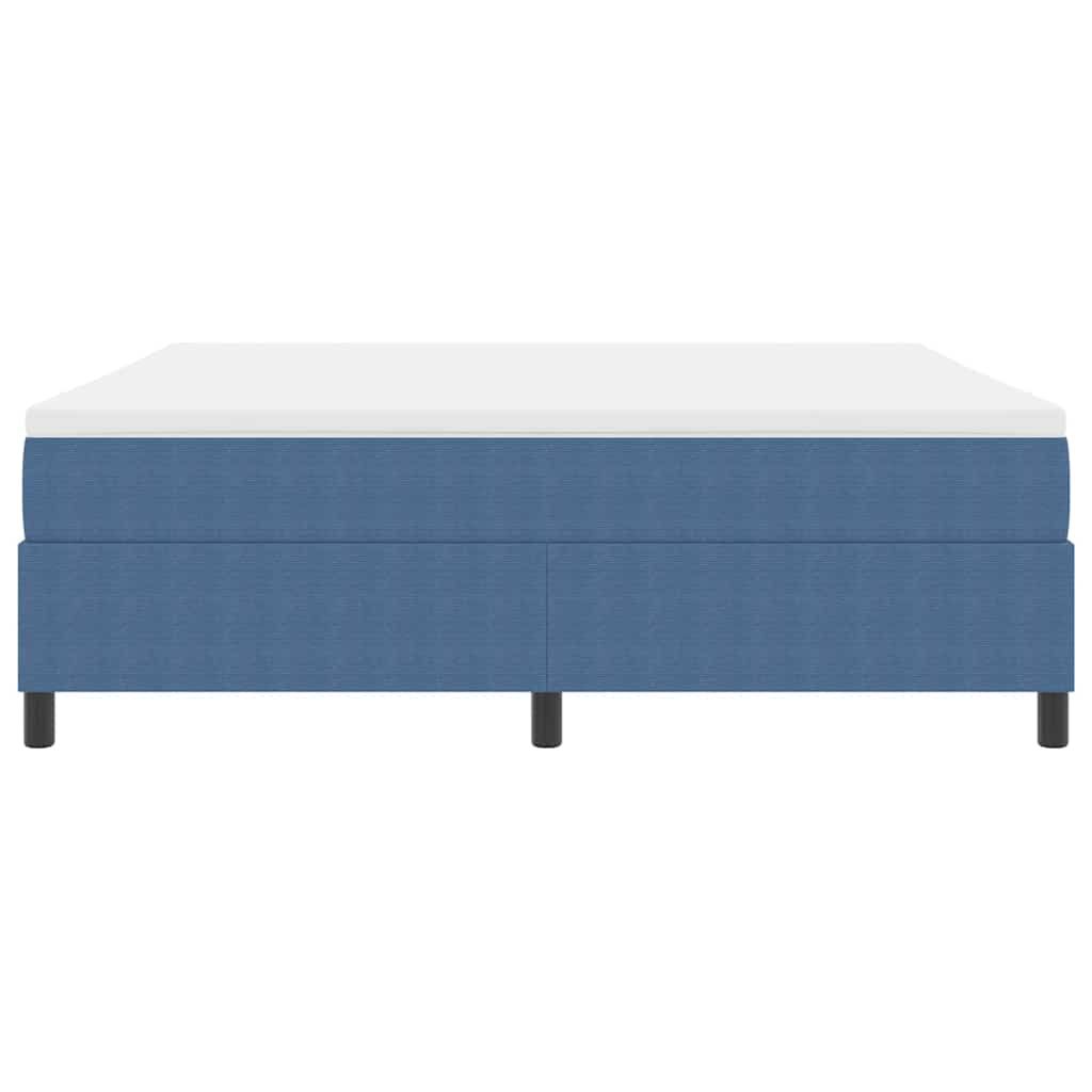 Boxspringbed Blauw en Wit 180 x 200 cm Katoen Stof is nu te koop bij PeponiXL, paradijselijk wonen!