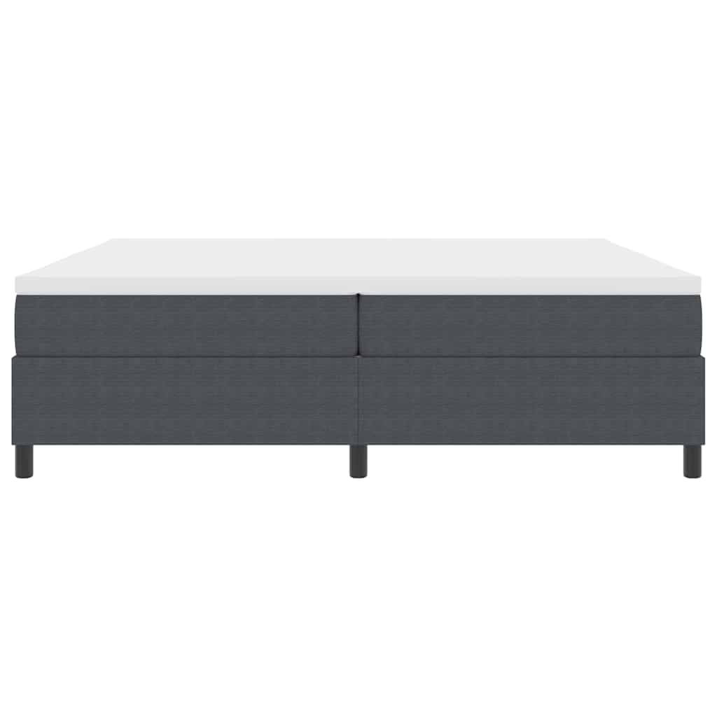 Boxspringbed Donkergrijs en Wit 200 x 200 cm Katoen Stof is nu te koop bij PeponiXL, paradijselijk wonen!