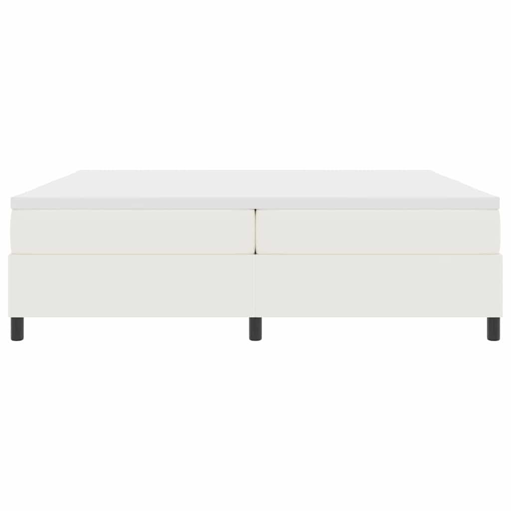 Boxspringbed Crème en Wit 200 x 200 cm Katoen Stof is nu te koop bij PeponiXL, paradijselijk wonen!