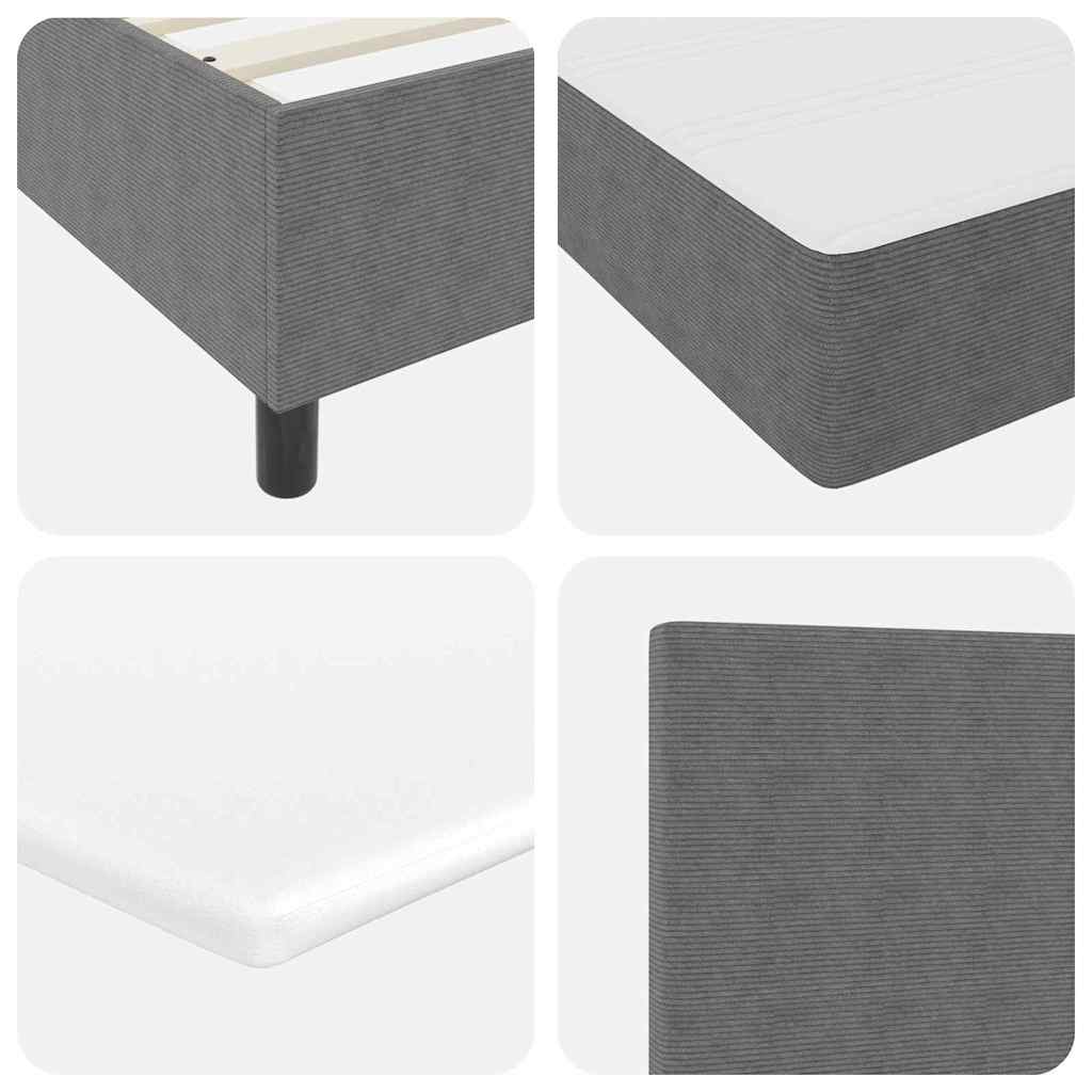 Boxspringbed Lichtgrijs en wit. 80 x 200 cm Katoen Stof is nu te koop bij PeponiXL, paradijselijk wonen!