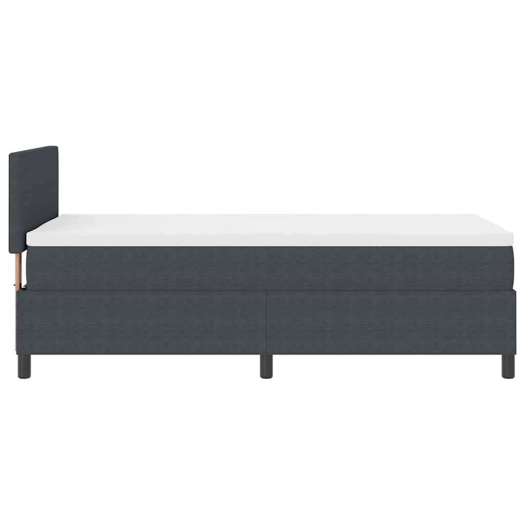 Boxspringbed Donkergrijs en Wit 80 x 200 cm Katoen Stof is nu te koop bij PeponiXL, paradijselijk wonen!
