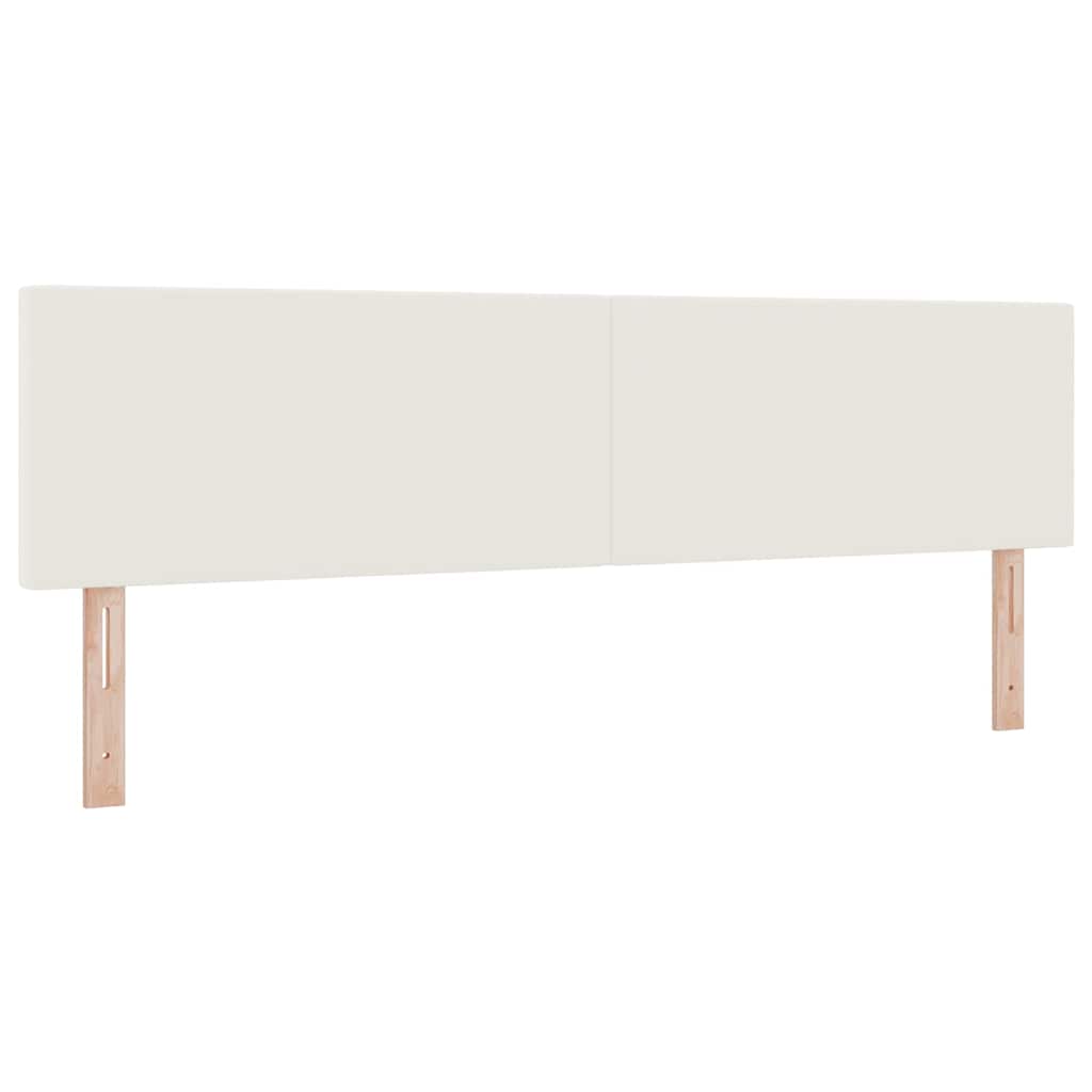 Boxspringbed Crème en Wit 180 x 200 cm Katoen Stof