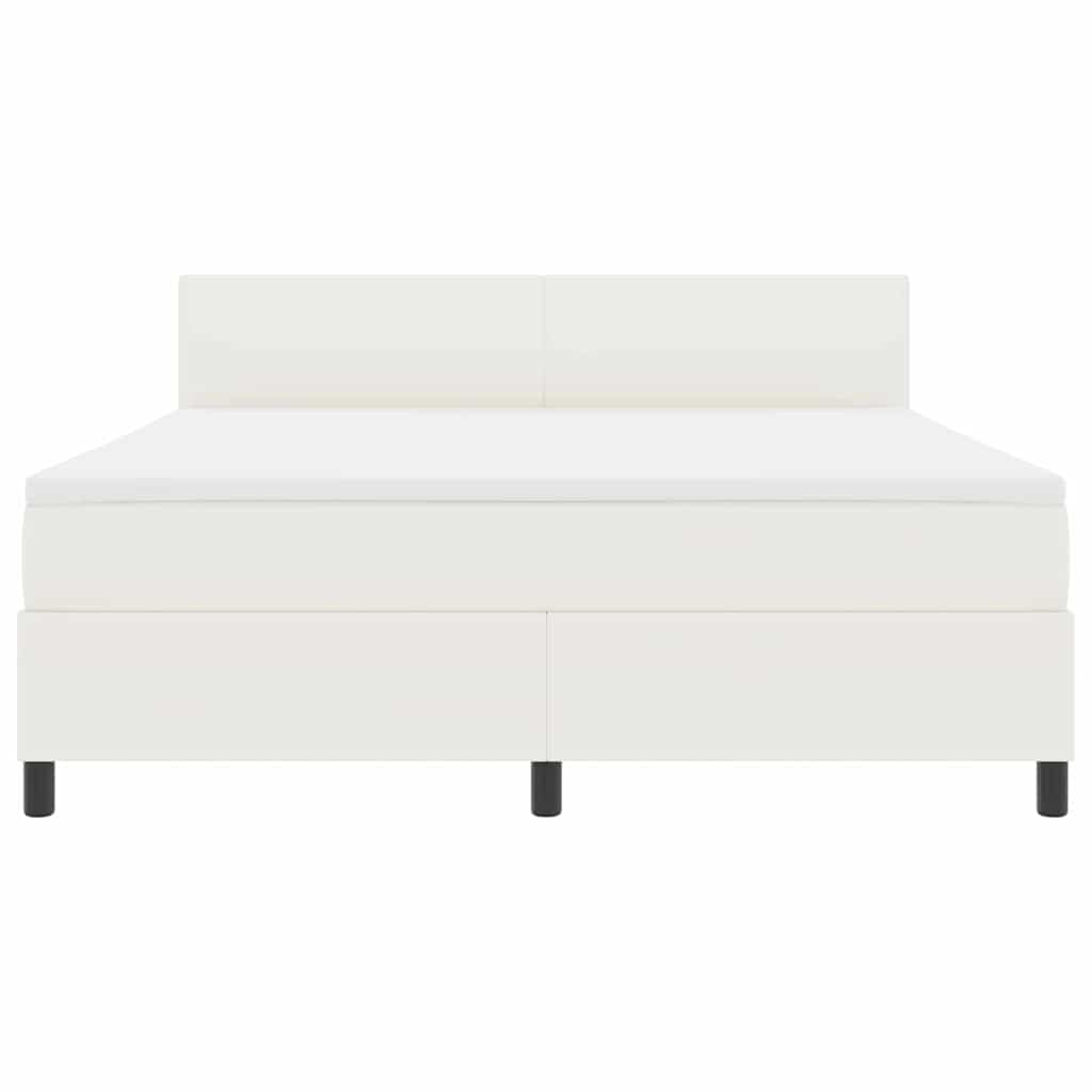 Boxspringbed Crème en Wit 180 x 200 cm Katoen Stof