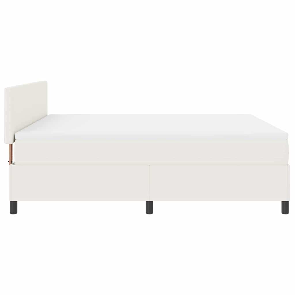 Boxspringbed Crème en Wit 180 x 200 cm Katoen Stof