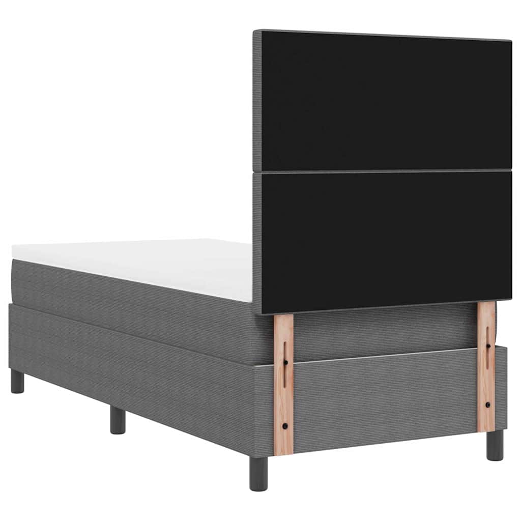 Boxspringbed Lichtgrijs en wit. 80 x 200 cm Katoen Stof is nu te koop bij PeponiXL, paradijselijk wonen!