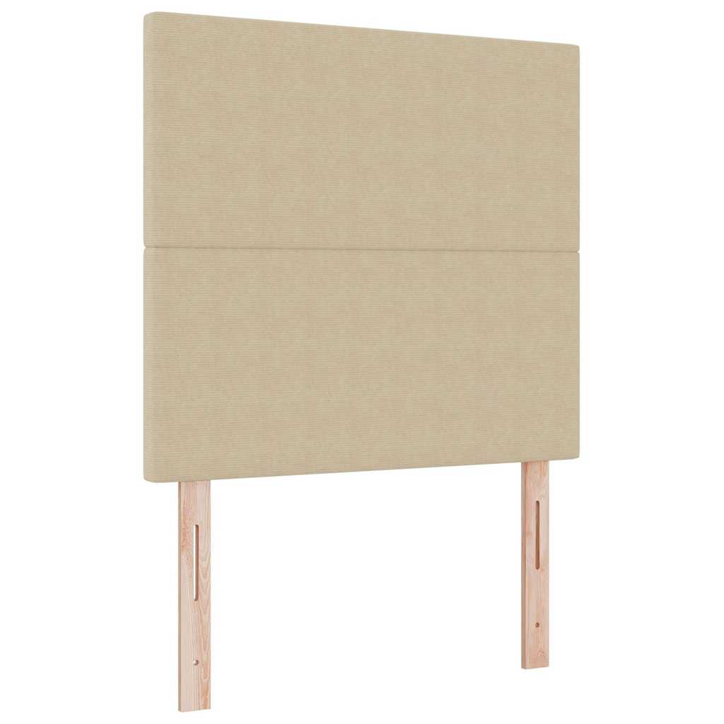 Boxspringbed Lichtgrijs en wit. 100 x 200 cm Katoen Stof is nu te koop bij PeponiXL, paradijselijk wonen!