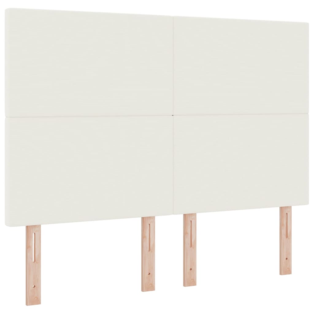 Boxspringbed Crème en Wit 160 x 200 cm Katoen Stof is nu te koop bij PeponiXL, paradijselijk wonen!