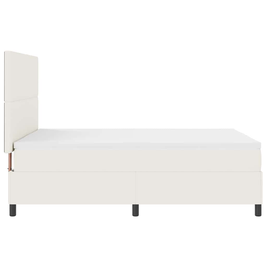 Boxspringbed Crème en Wit 160 x 200 cm Katoen Stof is nu te koop bij PeponiXL, paradijselijk wonen!