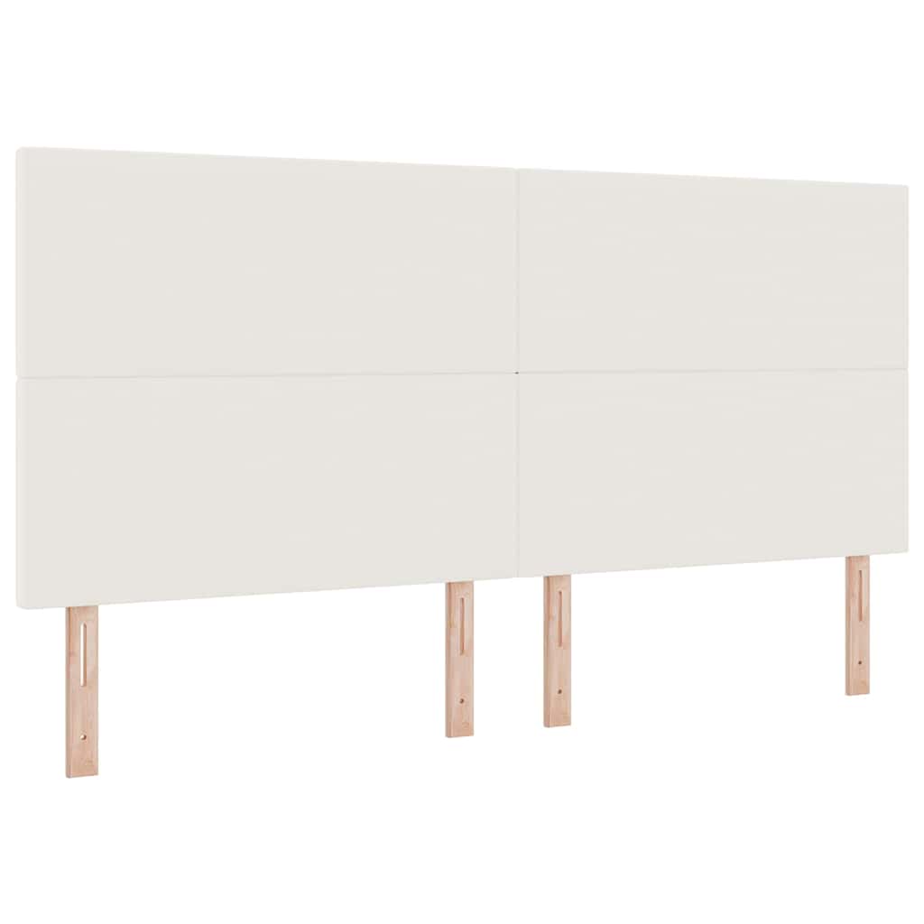 Boxspringbed Crème en Wit 200 x 200 cm Katoen Stof is nu te koop bij PeponiXL, paradijselijk wonen!