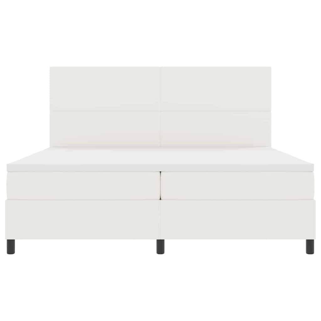 Boxspringbed Crème en Wit 200 x 200 cm Katoen Stof is nu te koop bij PeponiXL, paradijselijk wonen!