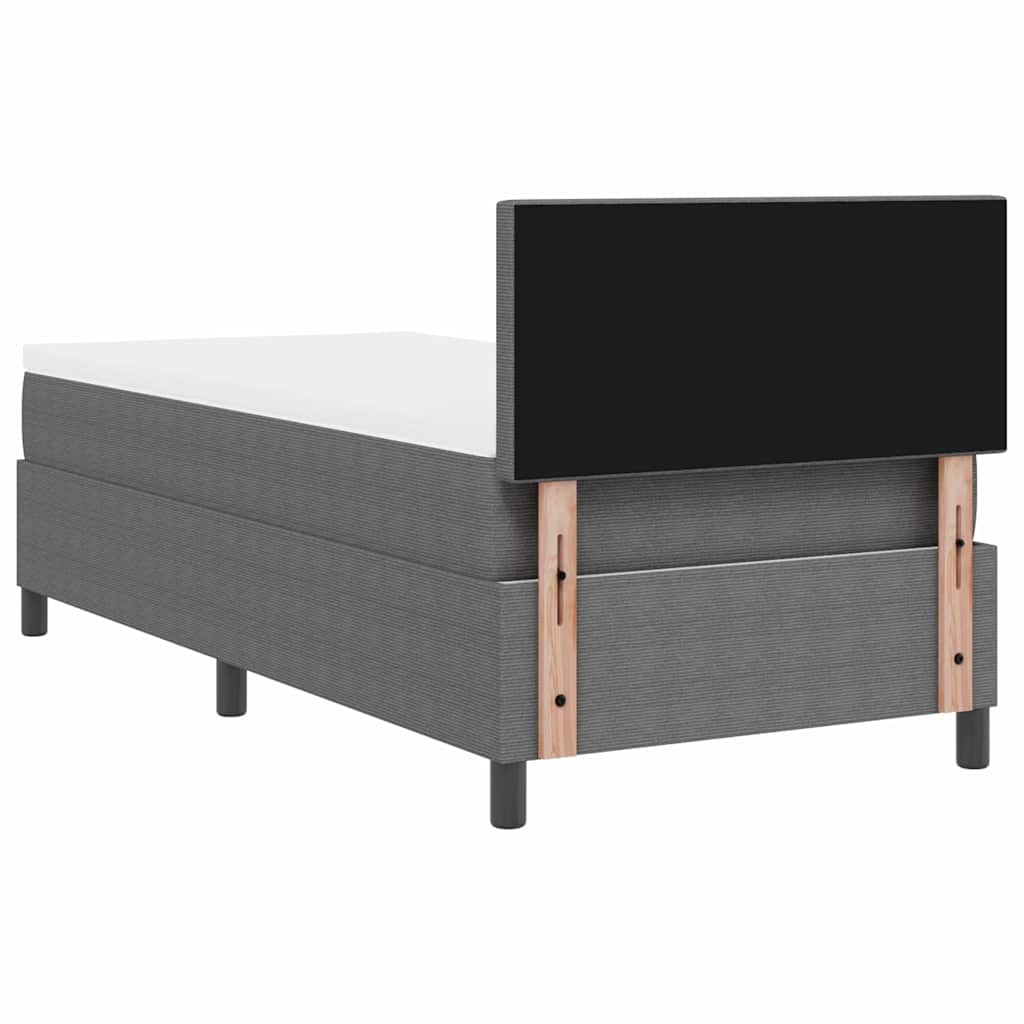 LED Box Spring Bed Lichtgrijs en wit. 80 x 200 cm Katoen Stof is nu te koop bij PeponiXL, paradijselijk wonen!