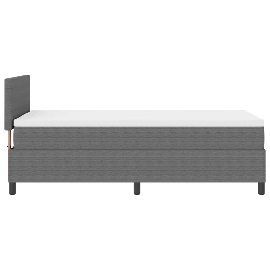 LED Box Spring Bed Lichtgrijs en wit. 80 x 200 cm Katoen Stof is nu te koop bij PeponiXL, paradijselijk wonen!