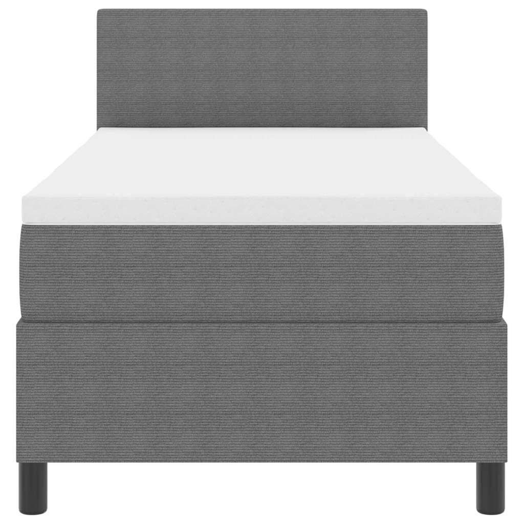 LED Box Spring Bed Lichtgrijs en wit. 100 x 200 cm Katoen Stof is nu te koop bij PeponiXL, paradijselijk wonen!