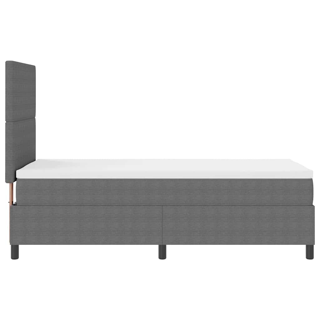LED Box Spring Bed Lichtgrijs en wit. 80 x 200 cm Katoen Stof is nu te koop bij PeponiXL, paradijselijk wonen!