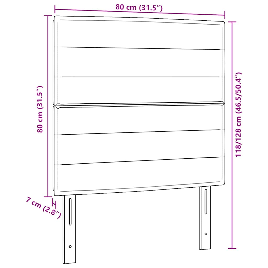 Hoofdbord Donkergrijs 80 cm Stof is nu te koop bij PeponiXL, paradijselijk wonen!