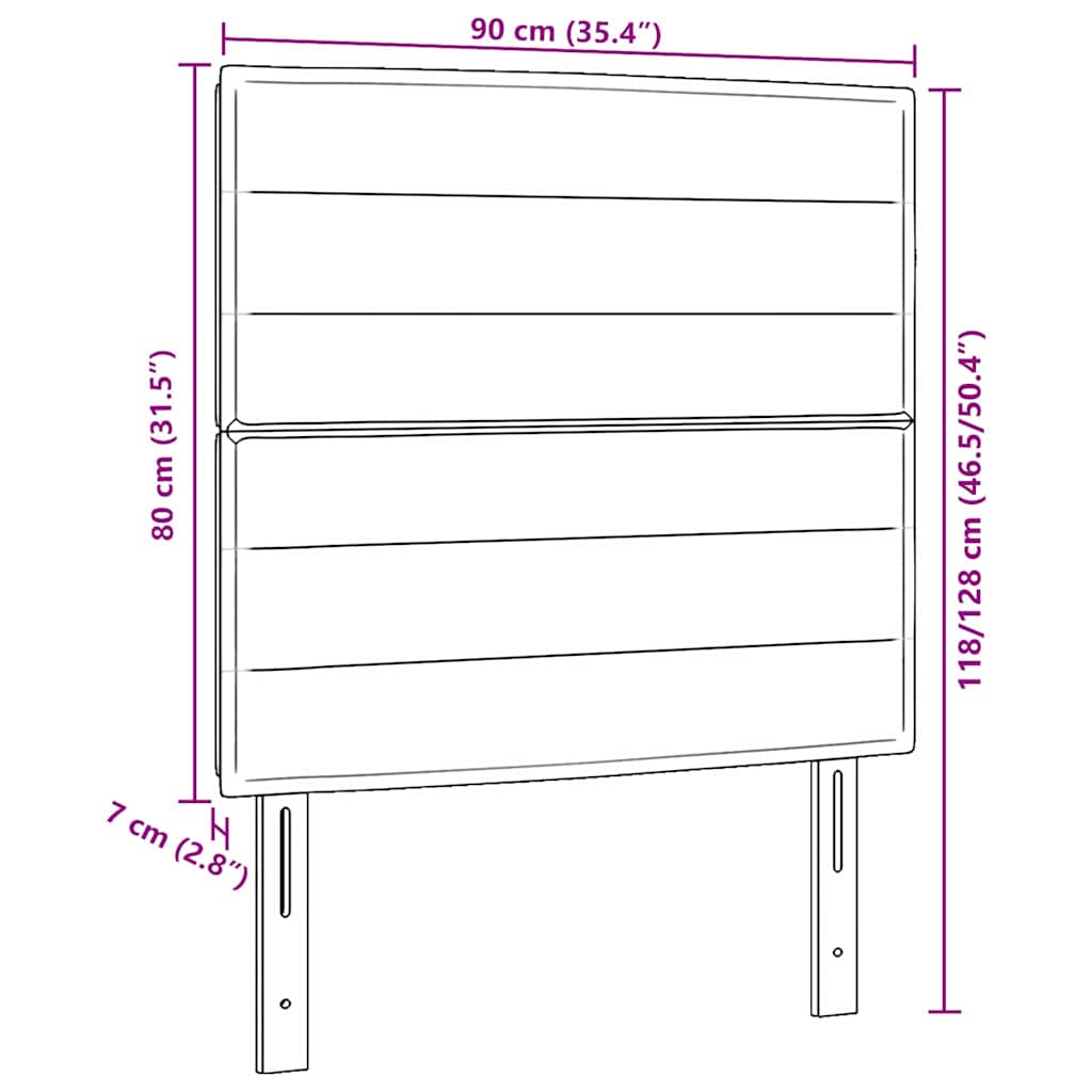 Hoofdbord Blauw 90 cm Stof is nu te koop bij PeponiXL, paradijselijk wonen!