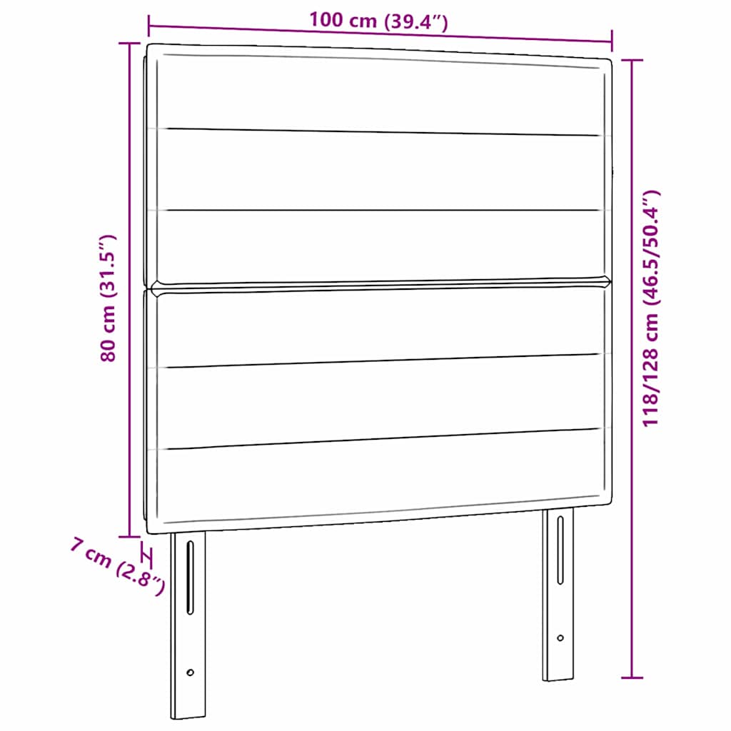 Hoofdbord Donkergrijs 100 cm Stof is nu te koop bij PeponiXL, paradijselijk wonen!