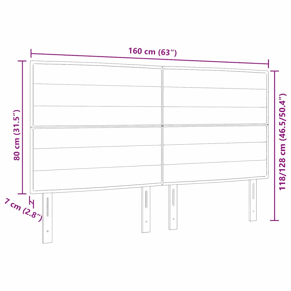 Hoofdbord Blauw 160 cm Stof is nu te koop bij PeponiXL, paradijselijk wonen!