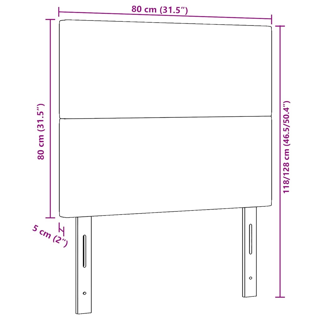 Hoofdbord Lichtgroen Grijs 80 cm Katoen Stof is nu te koop bij PeponiXL, paradijselijk wonen!