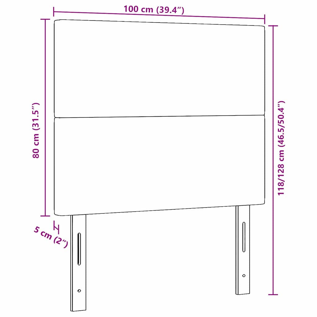 Hoofdbord Donkergrijs 100 cm Katoen Stof is nu te koop bij PeponiXL, paradijselijk wonen!