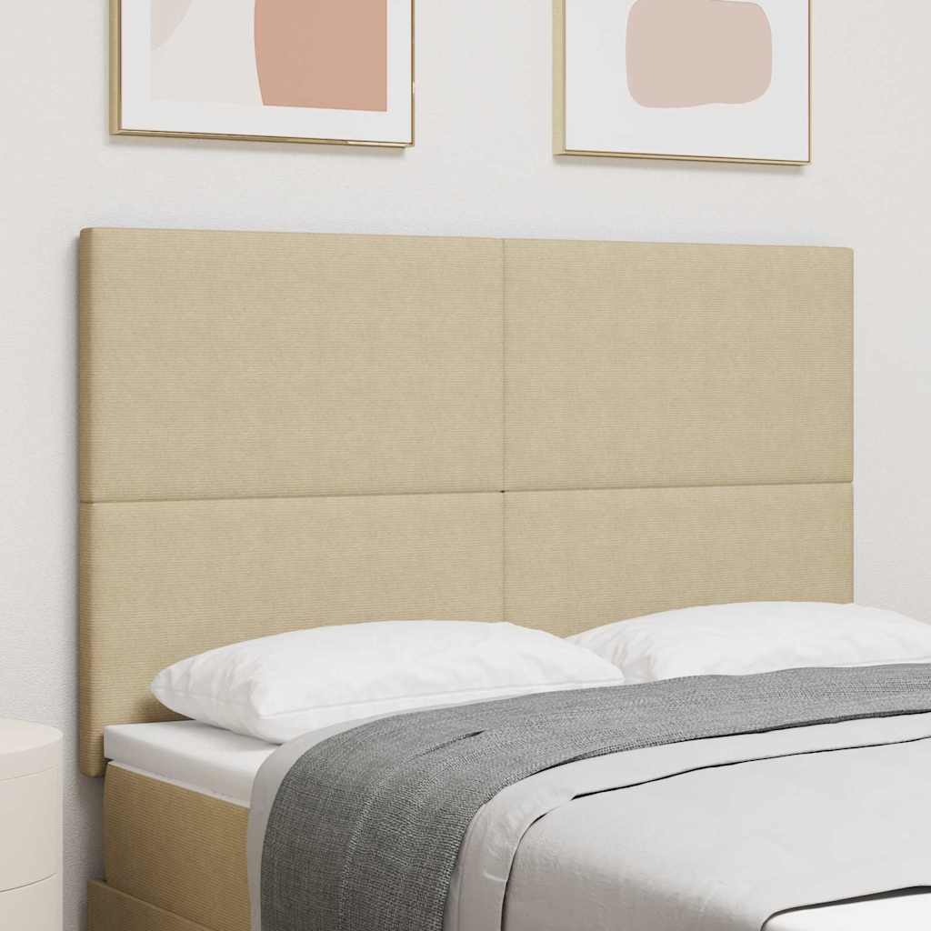 Hoofdbord Lichtgroen Grijs 144 cm Katoen Stof is nu te koop bij PeponiXL, paradijselijk wonen!