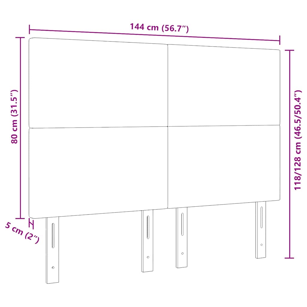 Hoofdbord Lichtgroen Grijs 144 cm Katoen Stof is nu te koop bij PeponiXL, paradijselijk wonen!