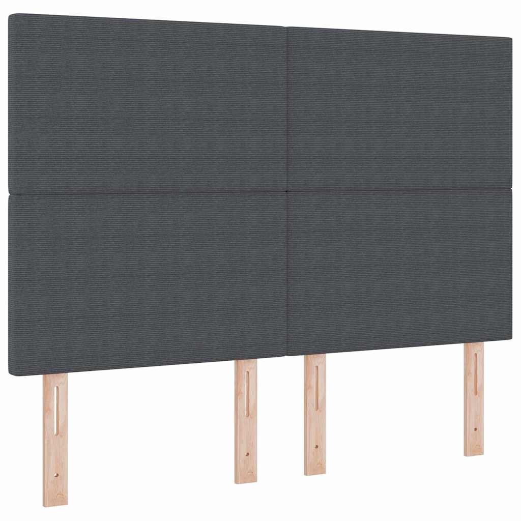 Hoofdbord Donkergrijs 160 cm Katoen Stof is nu te koop bij PeponiXL, paradijselijk wonen!