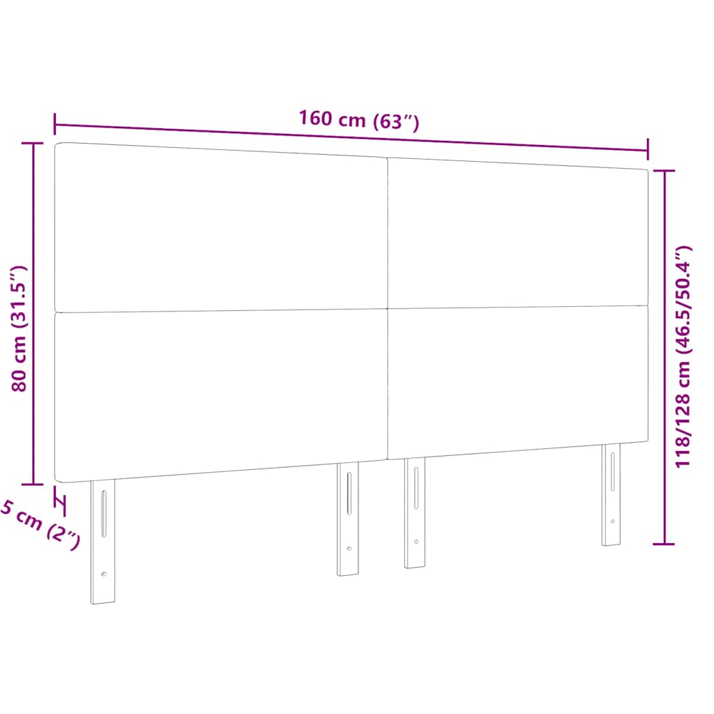 Hoofdbord Lichtgroen Grijs 160 cm Katoen Stof is nu te koop bij PeponiXL, paradijselijk wonen!