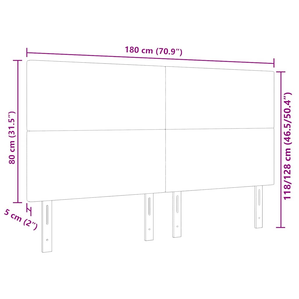 Hoofdbord Lichtgroen Grijs 180 cm Katoen Stof is nu te koop bij PeponiXL, paradijselijk wonen!