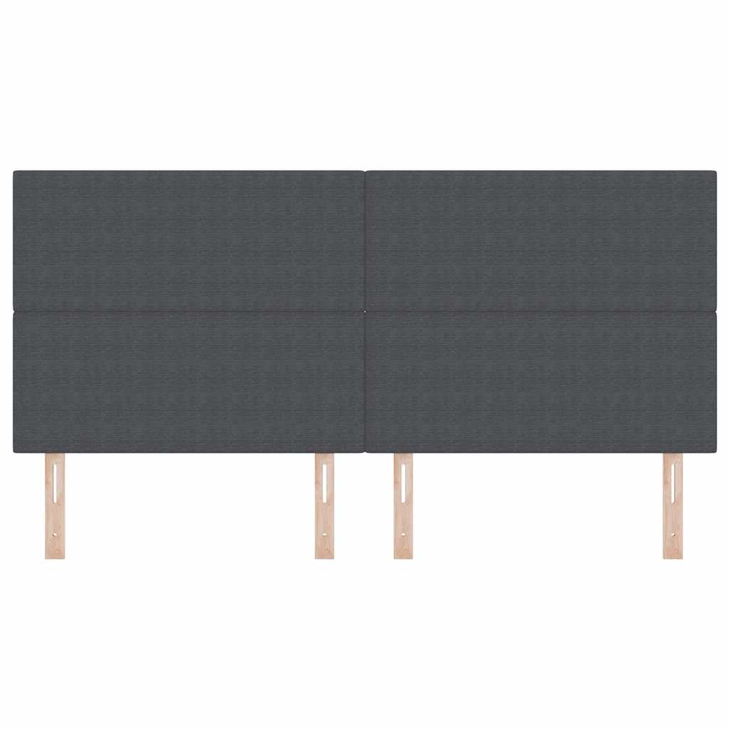 Hoofdbord Donkergrijs 200 cm Katoen Stof is nu te koop bij PeponiXL, paradijselijk wonen!