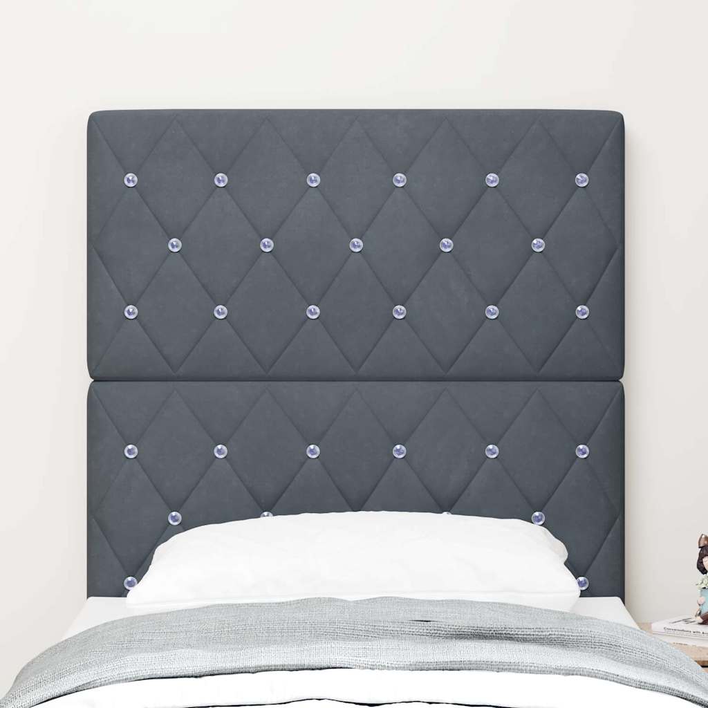 Hoofdbord Donkergrijs 80 cm Fluweel is nu te koop bij PeponiXL, paradijselijk wonen!