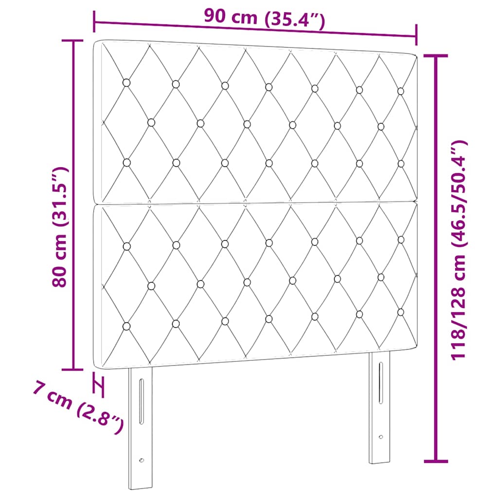 Hoofdbord Roze 90 cm Fluweel is nu te koop bij PeponiXL, paradijselijk wonen!