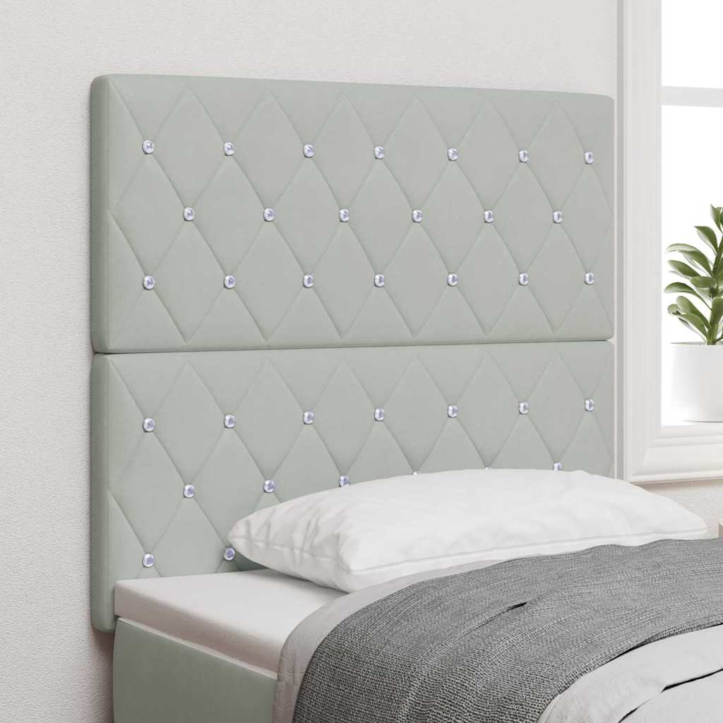 Hoofdbord Lichtgrijs 100 cm Fluweel is nu te koop bij PeponiXL, paradijselijk wonen!