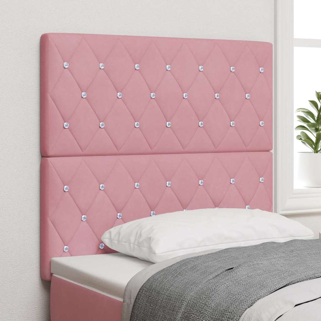 Hoofdbord Roze 100 cm Fluweel is nu te koop bij PeponiXL, paradijselijk wonen!