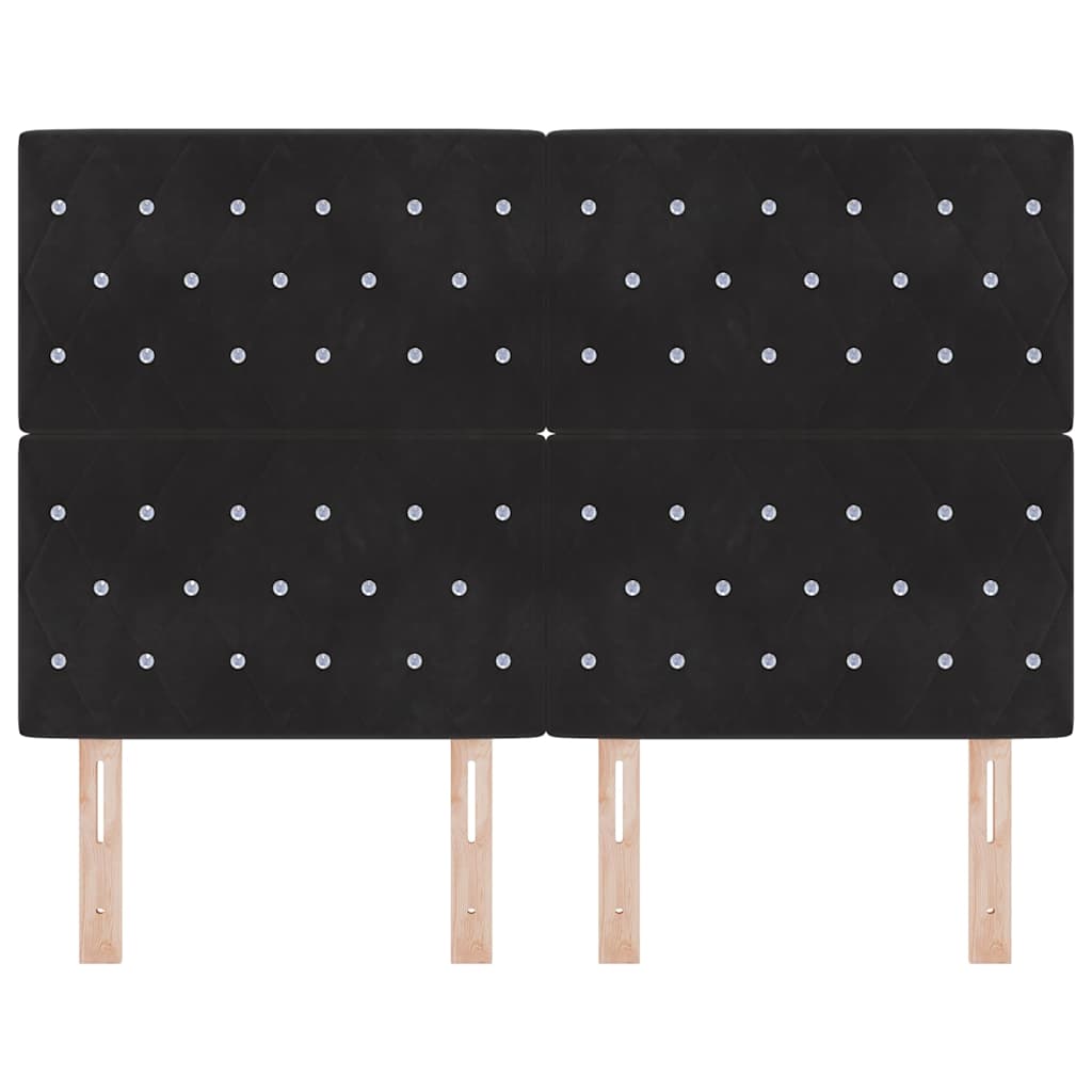 Hoofdbord Zwart 160 cm Fluweel is nu te koop bij PeponiXL, paradijselijk wonen!